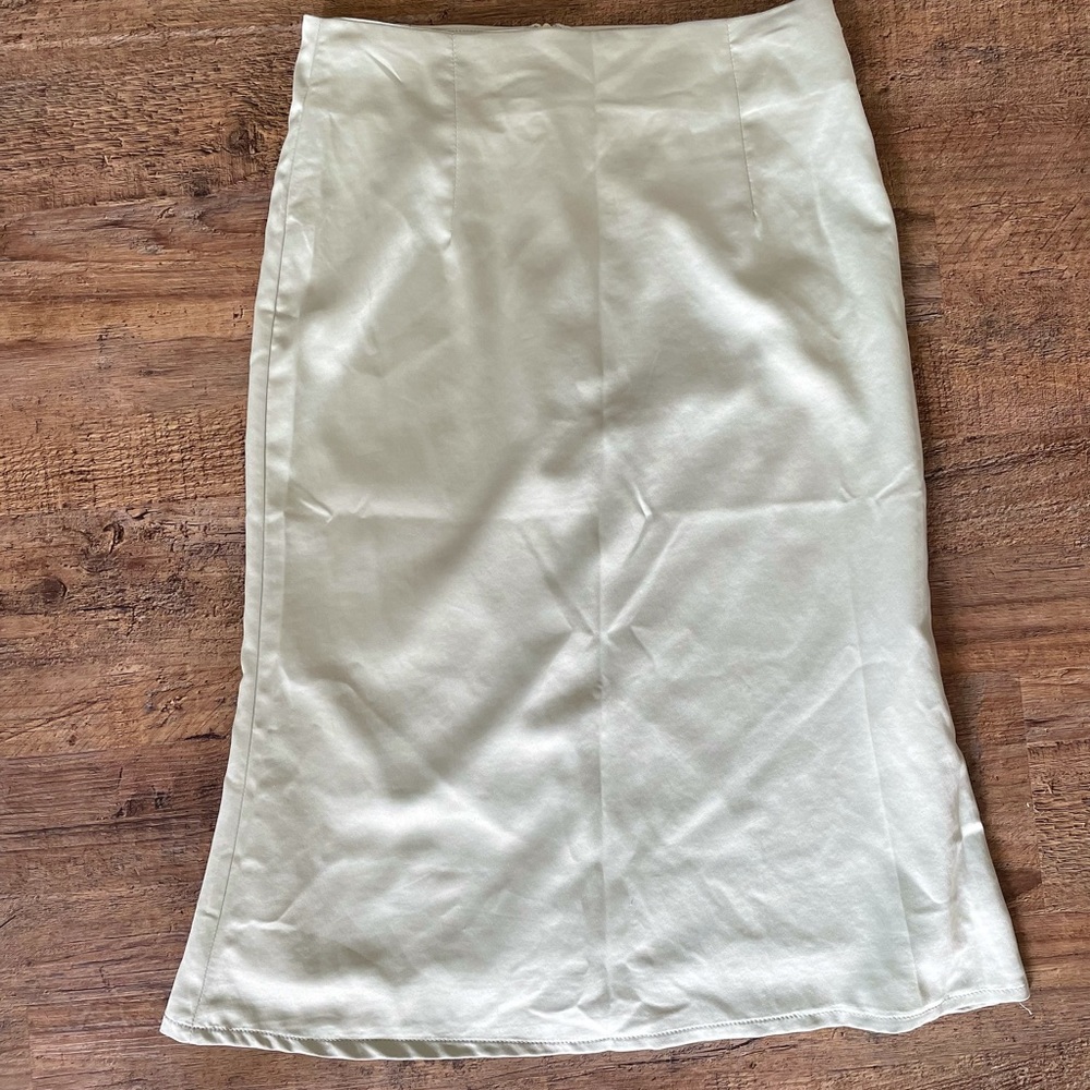 Satin midi skirt by ZYA from ASOS